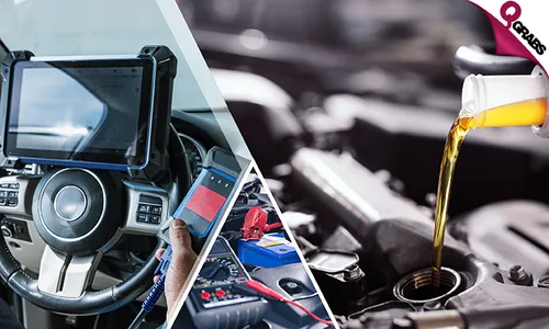 Car Oil Change + Computer Diagnostic + Battery Health Check + Car Wash + 25-Point Inspection!